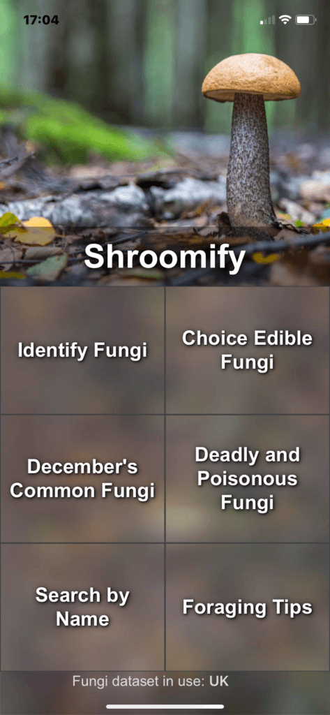 Shroomify Home Screen