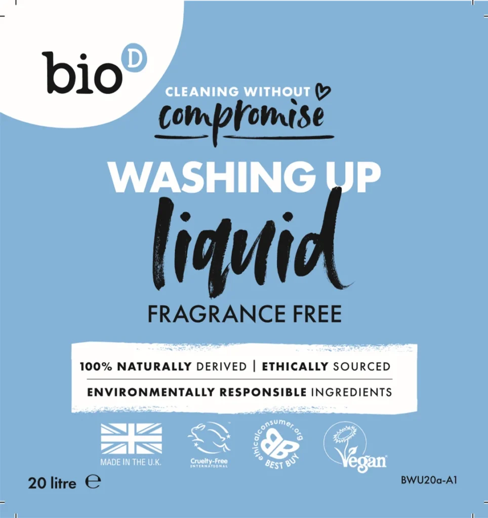 Bio d washing up liquid natural