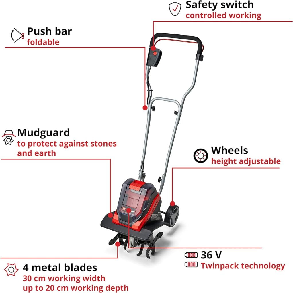 einhell cordless rotavator