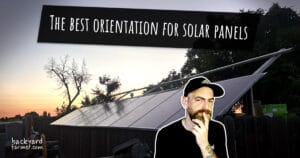 The best orientation for solar panels