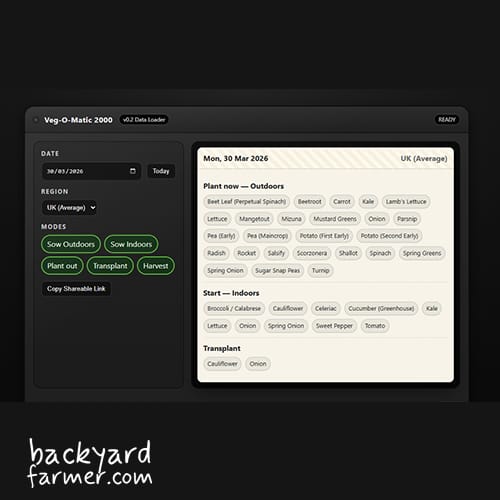 free veg planting calendarr