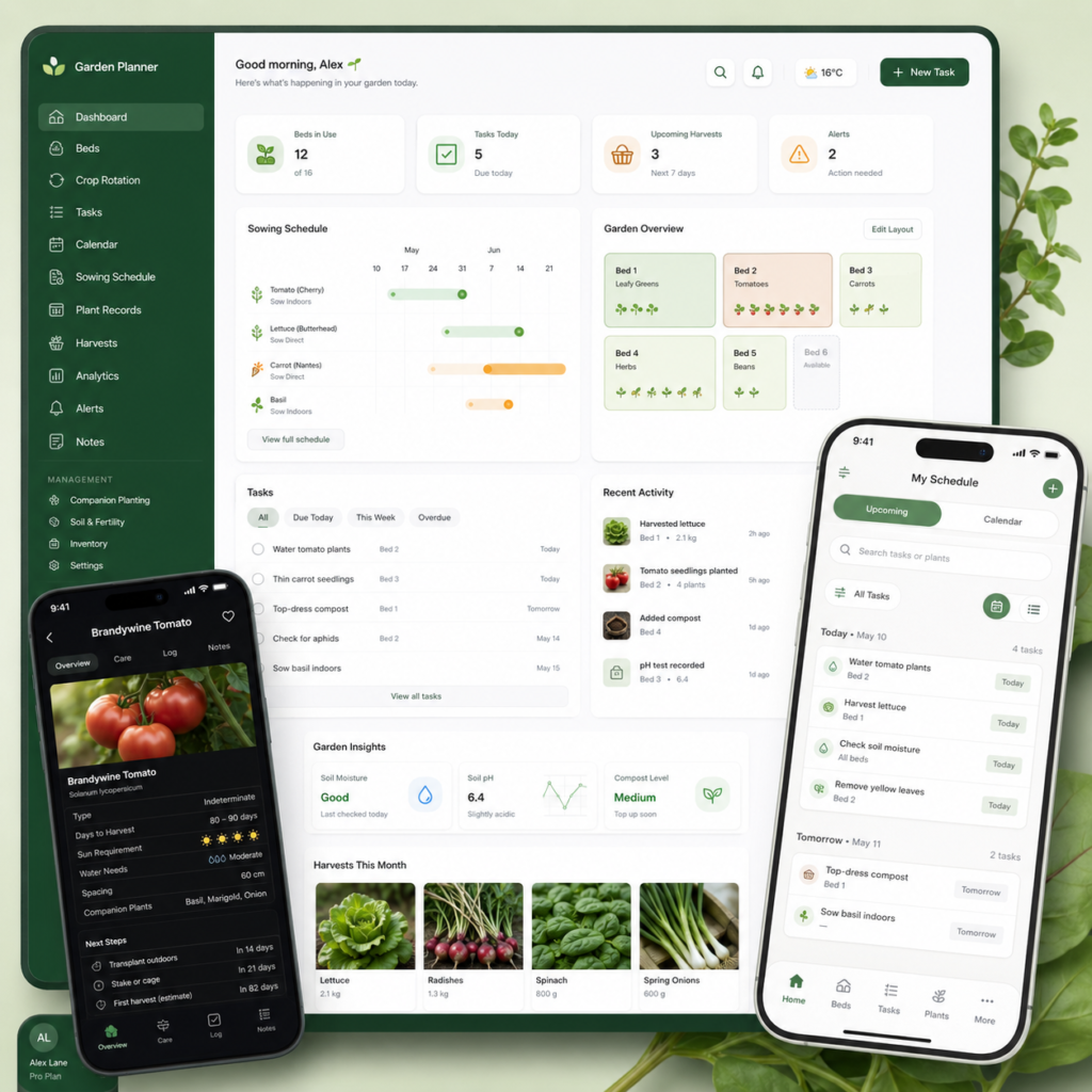 Generic AI generated gardening apps