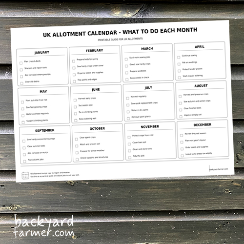 free allotment calendar download