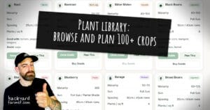 Plant library browse and plan 100+ crops