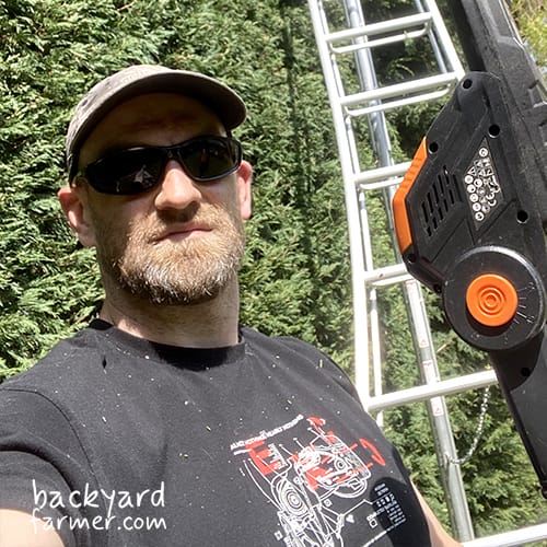 Fred the gardener on a job